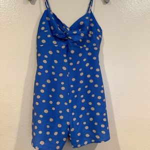 Mahina brand polka dot blue Romper suit